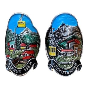 2 Stock Nagel Badges Metal Pins for German hiking stick cane Alpine