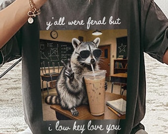 Teacher Last Day Of School Feral Raccoon Png Digital Download, Funny End Of Year Summer Break Shirt Designs