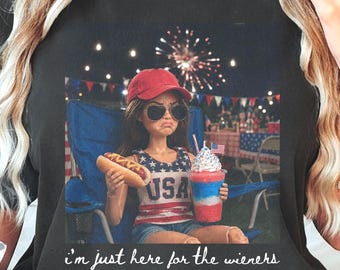 4th Of July Barbie Face Meme PNG Digital Download, Funny Doll Just Here For The Wieners Shirt Designs, USA 250th Anniversary Humor Tee
