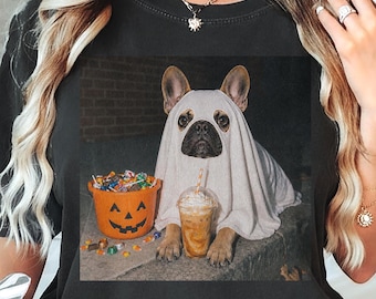 French Bulldog Halloween PNG Instant Download, Frenchie Lover Tee, Spooky Frenchie Shirt Designs
