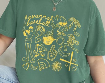 Savannah Baseball Doodle PNG Digital Download, Banana Baseball Game Day Shirt Designs, Banana fan Tee