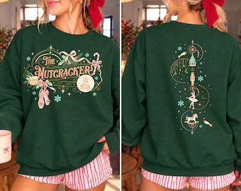 Nutcracker Ballet Christmas Sweatshirt, Christmas Nutcracker Comfort Colors Shirt, Coquette Toy Soldier Sweater, Women’s Holiday Tee