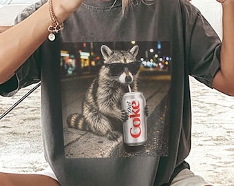 Raccoon Diet Coke PNG Digital Download, Diet Coke Lover Shirt Designs, Funny Raccoon Meme Tee