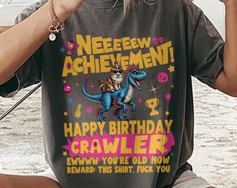 Dungeon Crawler Carl Birthday PNG Instant Download, New Achievement Tee, DCC Fan Gift, LitRPG Gamer Birthday Gifts