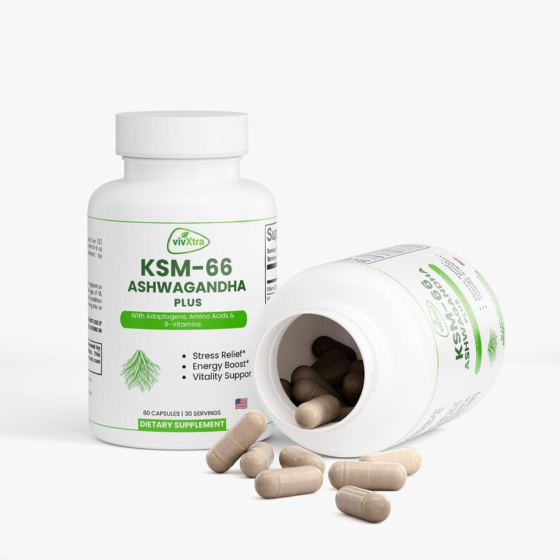 KSM-66 Ashwagandha Plus: Adaptogens, Amino Acids, B-Vitamins for Vitality image 3