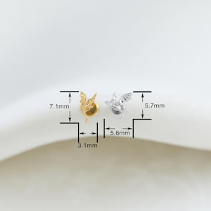 Niet-overeenkomend Flying Dragon-helix-kraakbeen, teruggeduwd, intern geschroefde piercing in sterlingzilver afbeelding 3