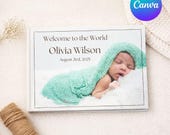 Baby Photo Album Template for Canva | Editable, Printable (11 x 8.5 inches) (Digital Download)