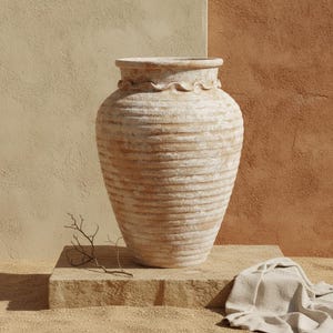Large Terracotta Vase 75cm, Handmade Rustic Clay pot, Outdoor Garden Decor, Farmhouse Vessel, Unique home decor