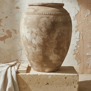 Vaso rustico invecchiato fatto a mano - 75 cm