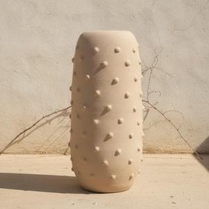 Organic Style Terracotta Vase, Handmade Rustic Clay Pot, Mediterranean Garden Decor, Unique Home Gift, Farmhouse - 65cm