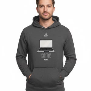 Programmer Hoodie | Eat Sleep Code Repeat | Developer Gift | Tech Streetwear