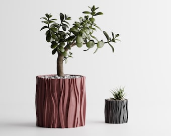 Wavy Plant Pot | Modern 3D Printed Planter | Minimalist Indoor Planter | Home Decor Gift