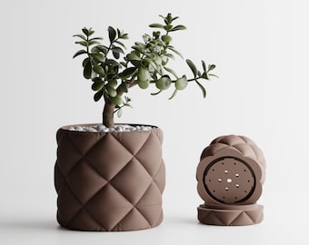 Inflated Bubble Plant Pot | Puffy Modern Planter | Unique Home Decor Gift for Plant Lover