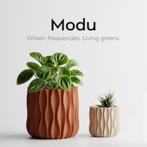 Modu Planter | Modern Woven Wave Architectural Indoor Plant Pot