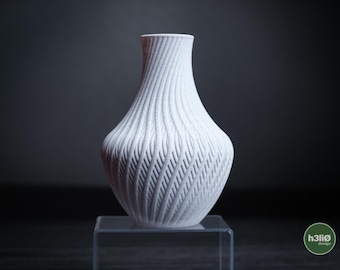 Modern Spiral Vase | Minimalist 3D Printed Sculptural Flower Holder (Nordic Style)