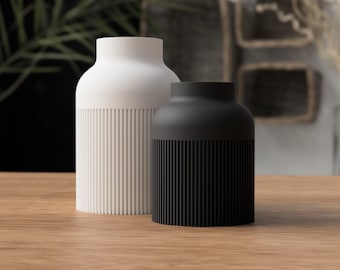 Ribbed Vase – Hiku Japandi Scandinavian Decor