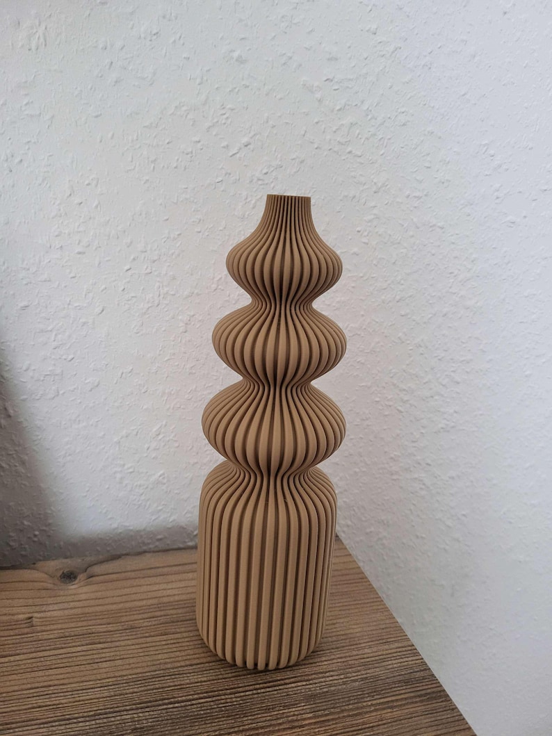 Nordic Vase – Ribbed or Fuzzy Texture – Japandi Minimalist Decor ...