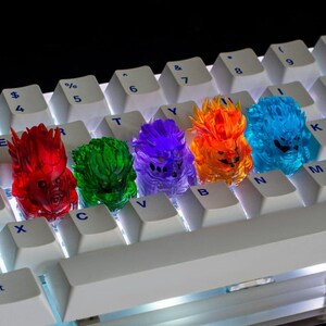 Tecla de resina estilo anime ninja, tecla ESC translúcida para teclado, interruptor Cherry MX