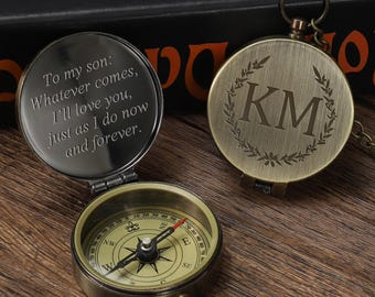 Personalized Vintage Compass, Anniversary Gift, Gift for First Communion, Confirmation, Baptism