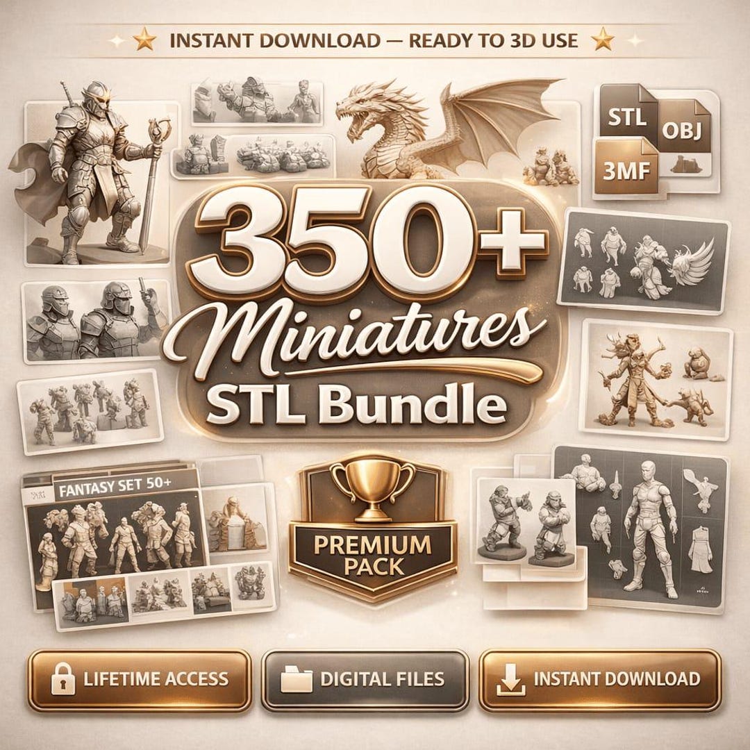 Miniatures Stackable Stl 350+ MINIATURES STL BUNDLE, Miniatures Stl Collection, Stl Pack - Etsy