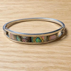 Vintage Taxco Silber-Abalone-Armband | Vermutlich von Miguel Alonzo | Mexikanisches Armband im Stil der Moderne | 1960er Jahre