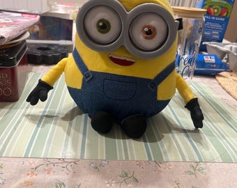 Yellow Goggle Plush Toy - Cartoon Character Figure