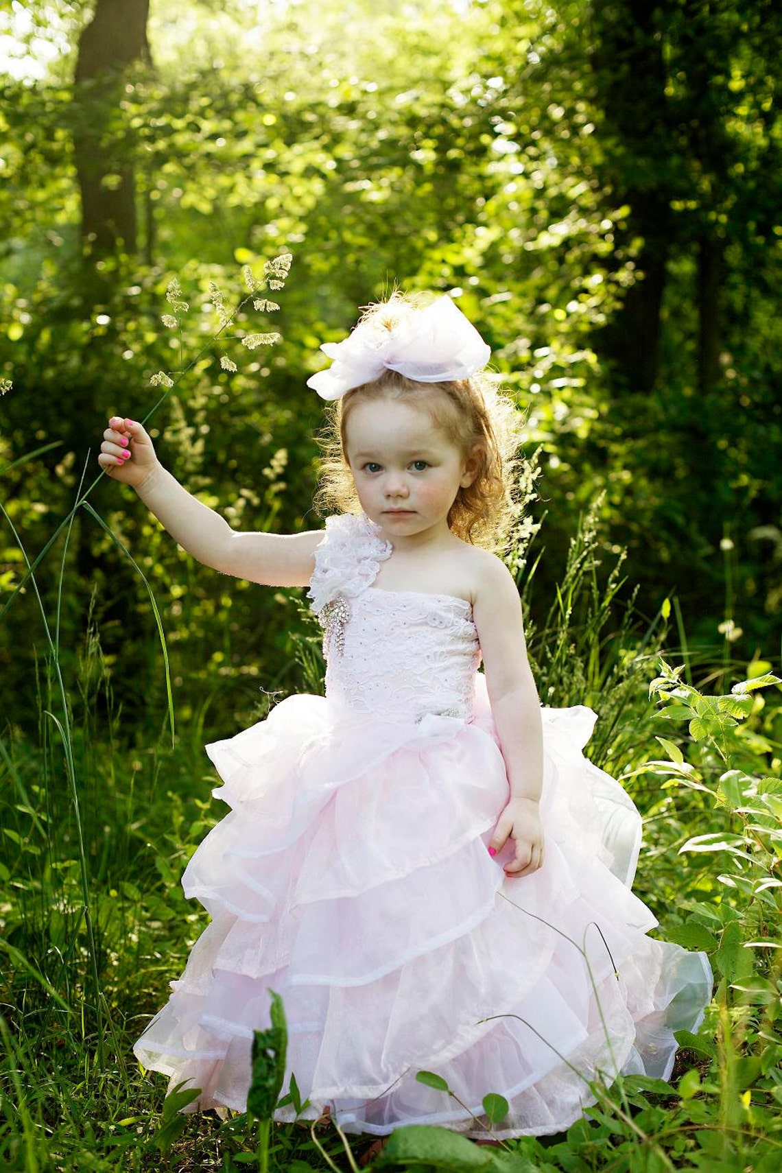 Pink and White Ruffle Dress Etsy