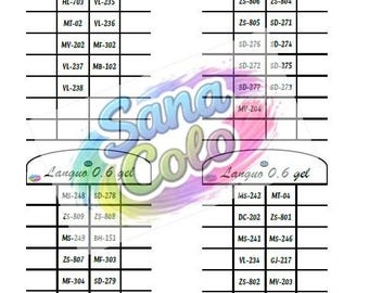 Languo gel 0.6 Qimiart 252 kleurenkaart (234 kleuren)