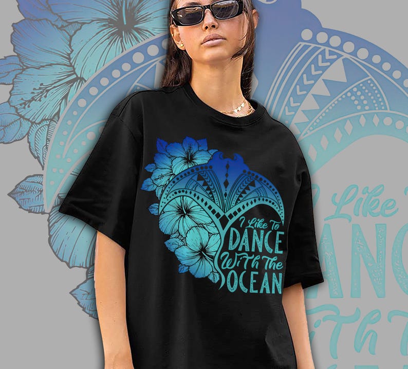Mi piace ballare con l'oceano, maglietta nonna Tala, maglietta Moana, maglietta nonna Disney, regali per la festa della mamma, maglietta razza Moana immagine 5