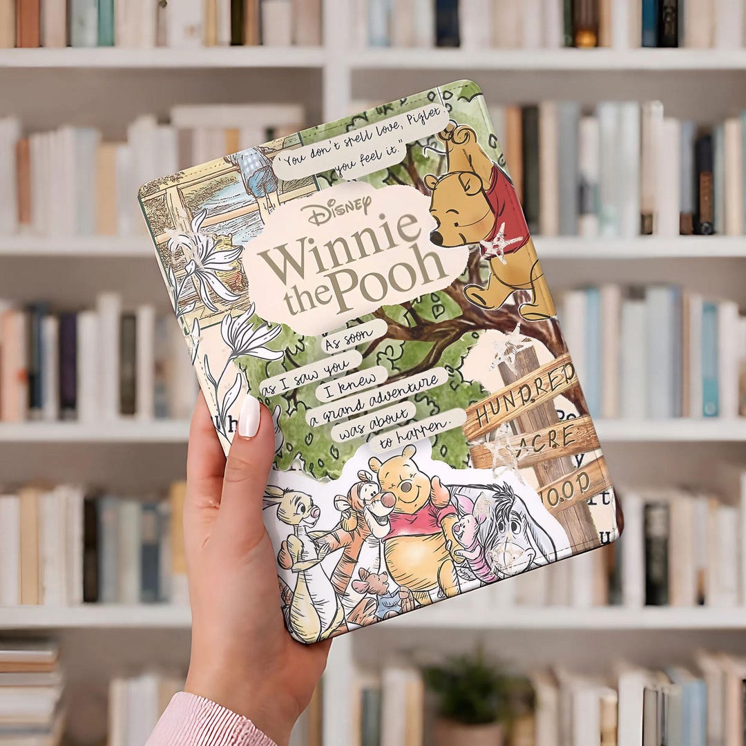 Cute Winnie the Pooh Kindle Case Cover With Hand Strap for Paperwhite ...