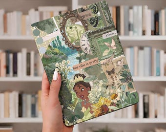Disney Tiana Princess Collage Kindle-hoesje voor Paperwhite 1/2/3/4, Kindle 2022, Kindle 11th/12th, Kindle Colorsoft-hoesje met draagriem