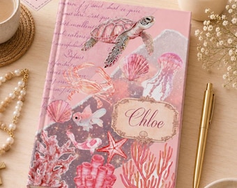 Personalized Christian Name Journal with Bible Verses , Jesus Artwork,Name, Birth Flower Hardcover