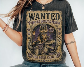 Camiseta Princesa Donut Mongo, Camiseta de Gato Fantástico Carl de Dungeon Crawler, Ropa para Amantes de los Libros, Camiseta de Gato Caos Real