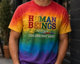 Human Beings Colors May Vary Tee, LGBT Pride Shirt 2026, Rainbow Pride Month Shirt, Equality Graphic Tee for Men Women
