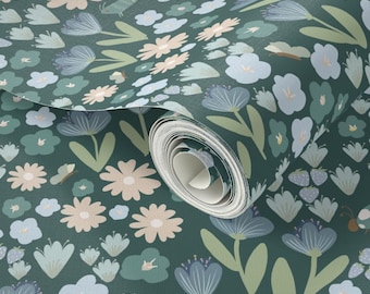 Southern Style Cottagecore Ditsy Floral Wallpaper Peel & Stick for Dorm Sweet Dorm room