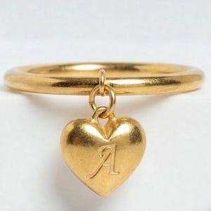 Ein Charme-Tropfen-Ring 925Sterling Silber Herzform baumeln Drahtring Jahrestag Geschenk für Frau