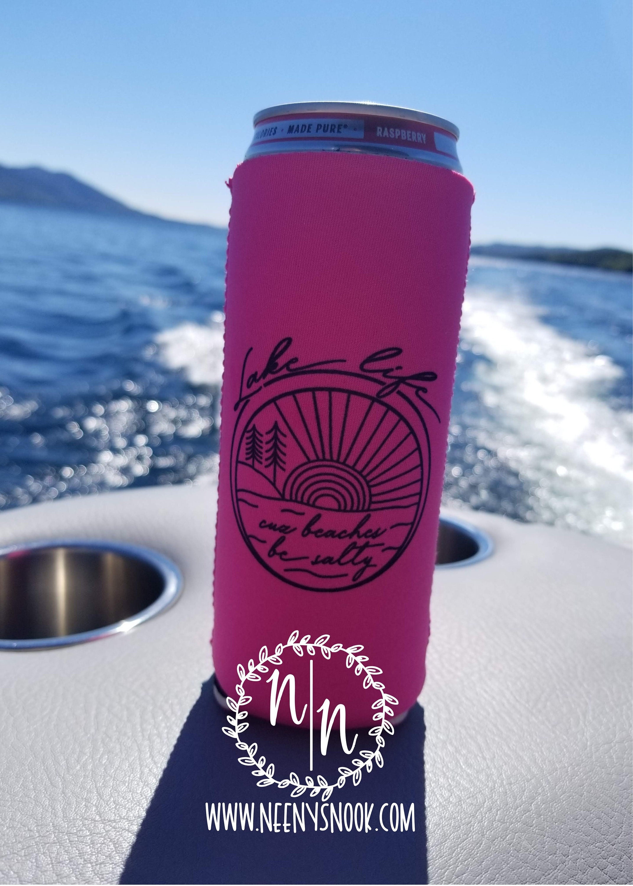 Koozie White Claw Can Holder Insulated Neoprene Cooler for Slim 12