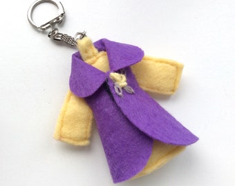 Keychain Felt chain  Keychain Dress  Bag charm, Keyring Soft felt keychain