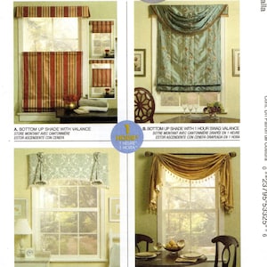 Valances, Shades & Swags in Decorator Fabrics, Quick and Easy Home Decor, Uncut Sewing Pattern