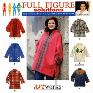  Simplicity 7034 - Full Figure Solutions - Tops with 9  variations Sewing Patterns - Size FF (18W-24W) : Arts, Crafts & Sewing