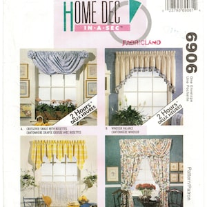 DIY Swags, Valances & Side Drapery Panels, Uncut Sewing Pattern