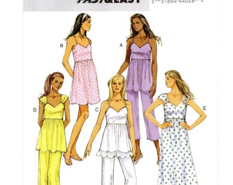 Size L-XXL, 16-26, Dresses & Tops, Lined Bodice w/ Strap Options + Easy Pull-On Pants, Uncut Sewing Pattern