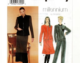 Size 8-14 Zipped Jacket w/ Pants & Skirt in 2 Lengths, Uncut Sewing Pattern