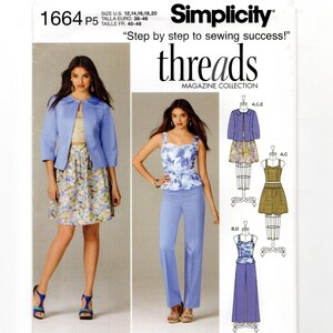 Size 12-20 Jacket, Short Skirt, Strappy Top & Flared Pants, Uncut Sewing Pattern