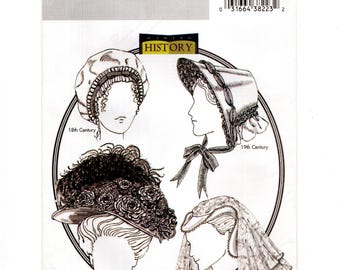 Sombreros históricos: isabelinos, de los siglos XVIII, XIX y principios del XX. Patrón de costura sin cortar.