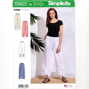 Size 14-22 Wide Leg Pants w/ Stretch Knit Tops & Dress, Womens/ Plus Uncut Sewing Pattern