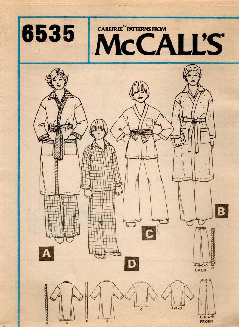 Size L 1012 Boys Belted Robe W/ Pajamas, Karate Gi Costume, Precut