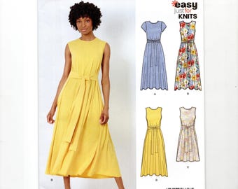 Size 8-20 Stretch Knits Dresses, Length & Sleeve Options, Uncut Sewing Pattern
