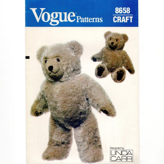 23" Teddy Bear w/ Fiberfill Stuffing, Uncut Vogue Craft Sewing Pattern