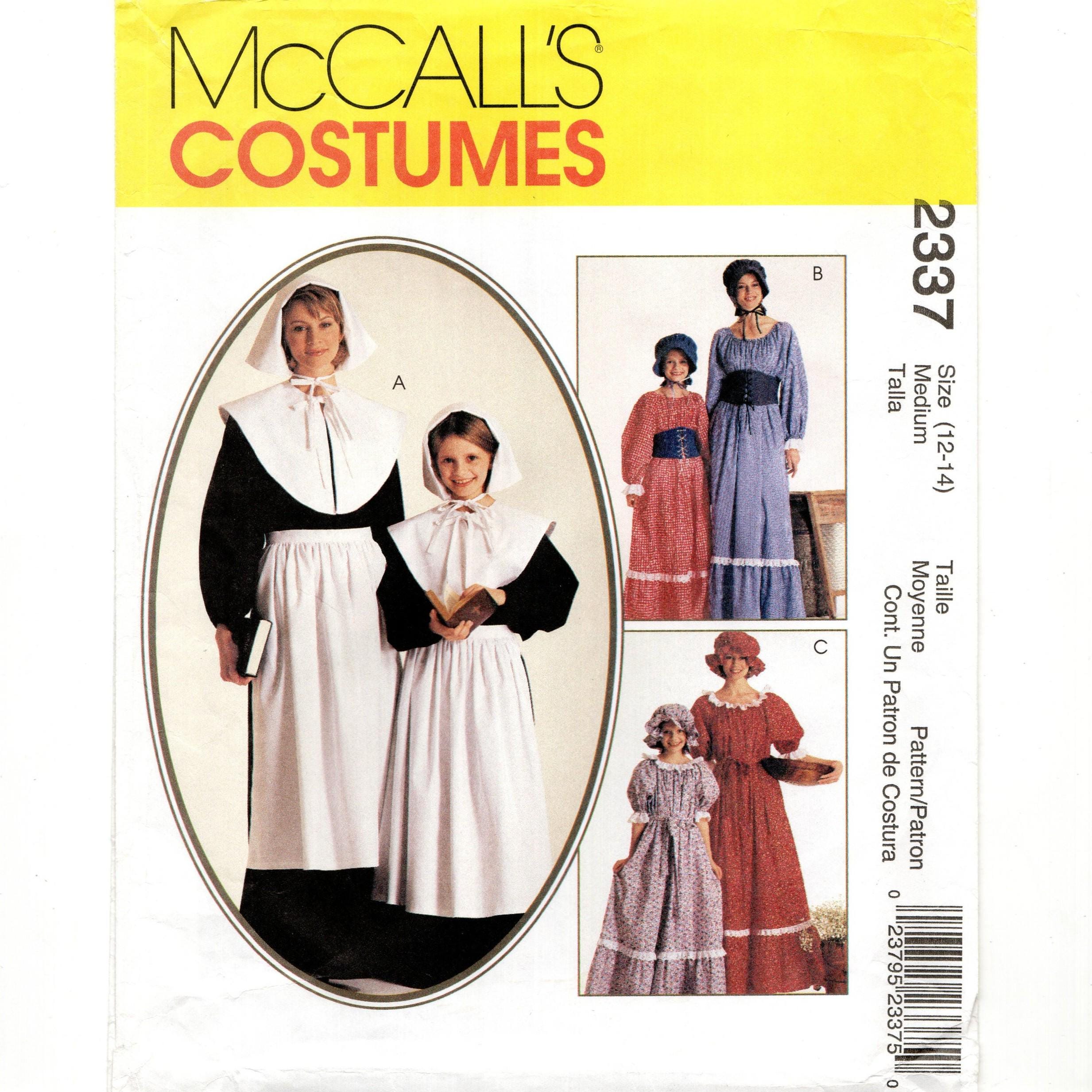 green emerald velvet dress 80s Prairie Dress, Pilgrim Costume, Apron, Shawl and Hats, Bust 32.5 t   Patterns Central